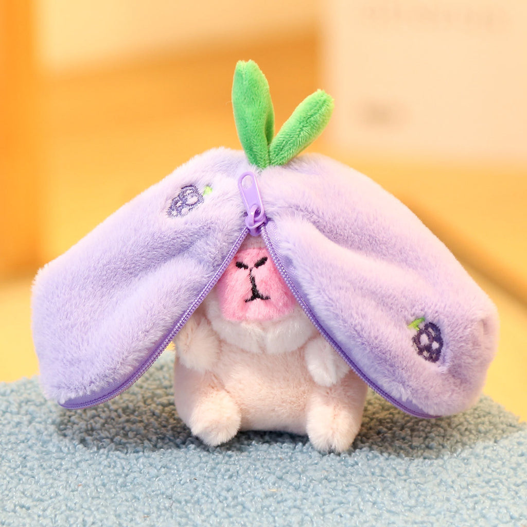 Fruit-Themed Capybara Plush Keychain