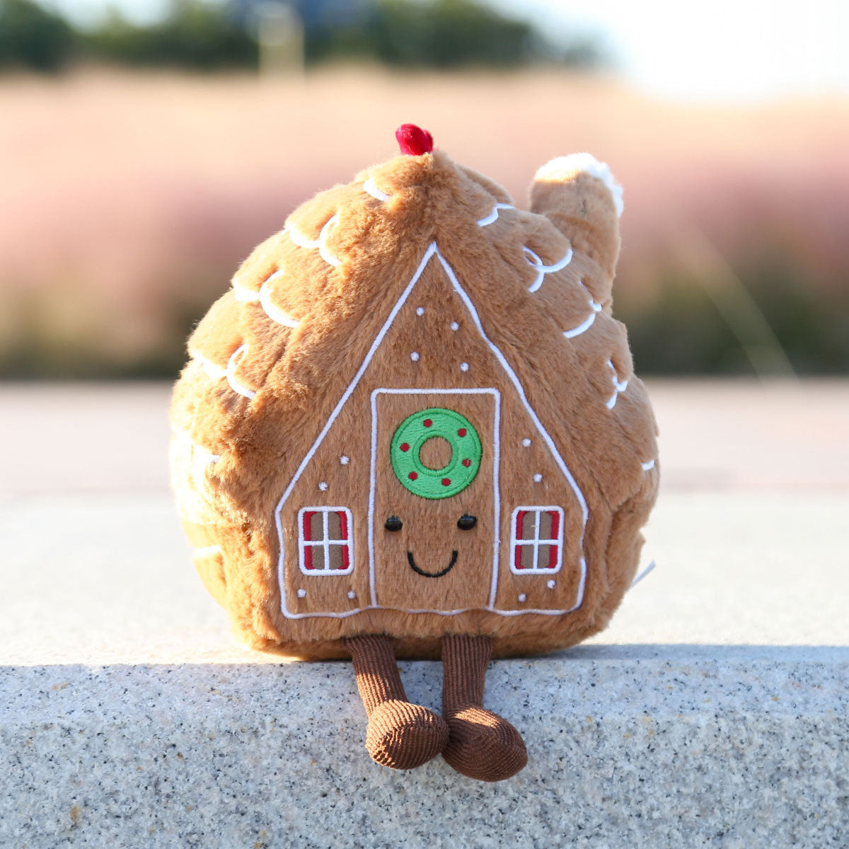 Fun House Coconut Teapot Cute Cartoon Plush Doll Children'S Toy Ornament Christmas Small Decorative Gingerbread House