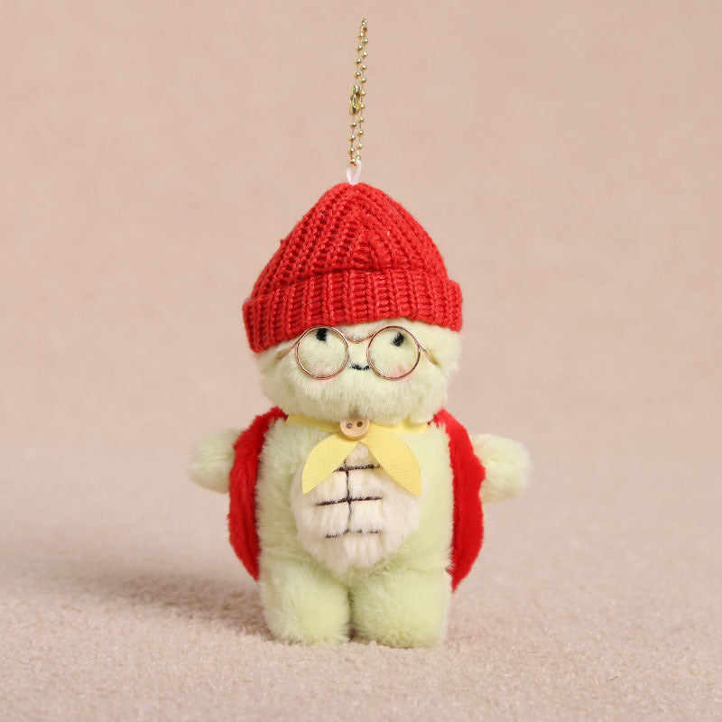 Fruit Turtle Hat Glasses Little Turtle Pendant Plush Toy Doll Bag Pendant Keychain Rag Doll Doll