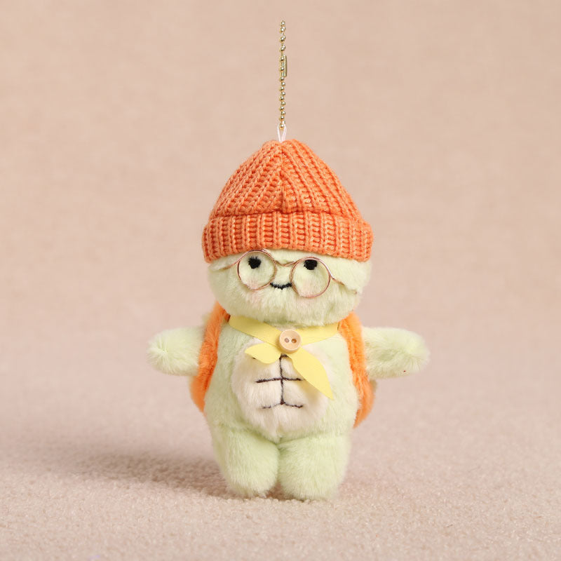 Fruit Turtle Hat Glasses Little Turtle Pendant Plush Toy Doll Bag Pendant Keychain Rag Doll Doll