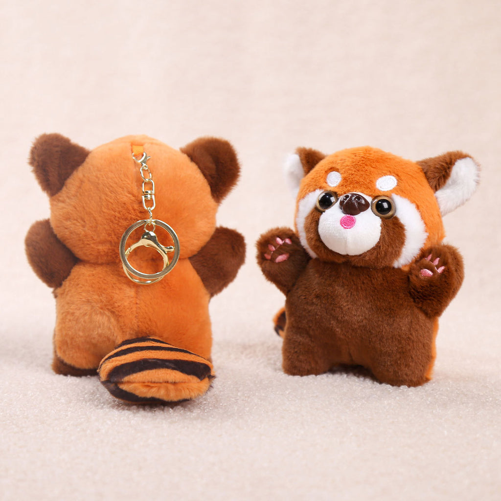 Standing Red Panda Pendant Cross-Border Doll Raccoon Doll Plush Toy Bag Pendant Couple Cloth Doll