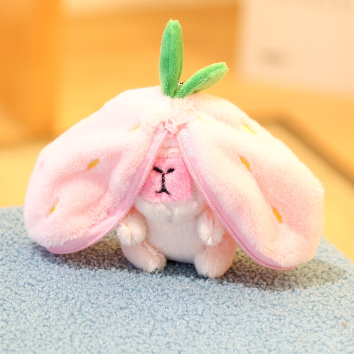 Kapibala Doll Fruit Bag Transforms Into A Little Rabbit Pendant Plush Toy Doll Bag Pendant Keychain