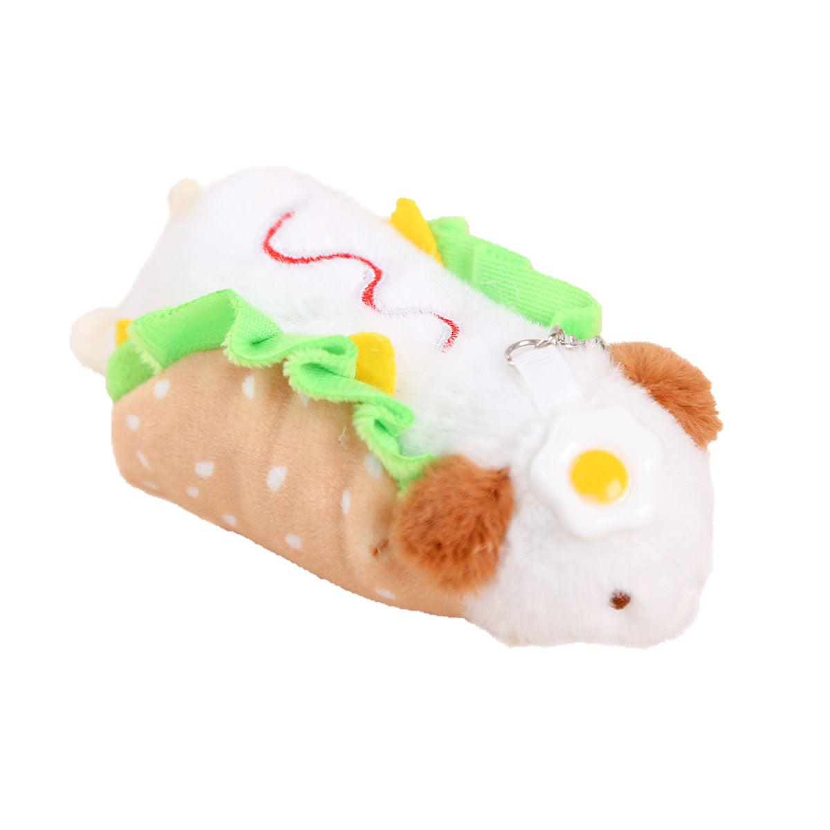 Cute Poached Egg Hot Dog Plush Toy School Bag Pendant Doll Keychain Creative Gift Ornament Women Wholesale