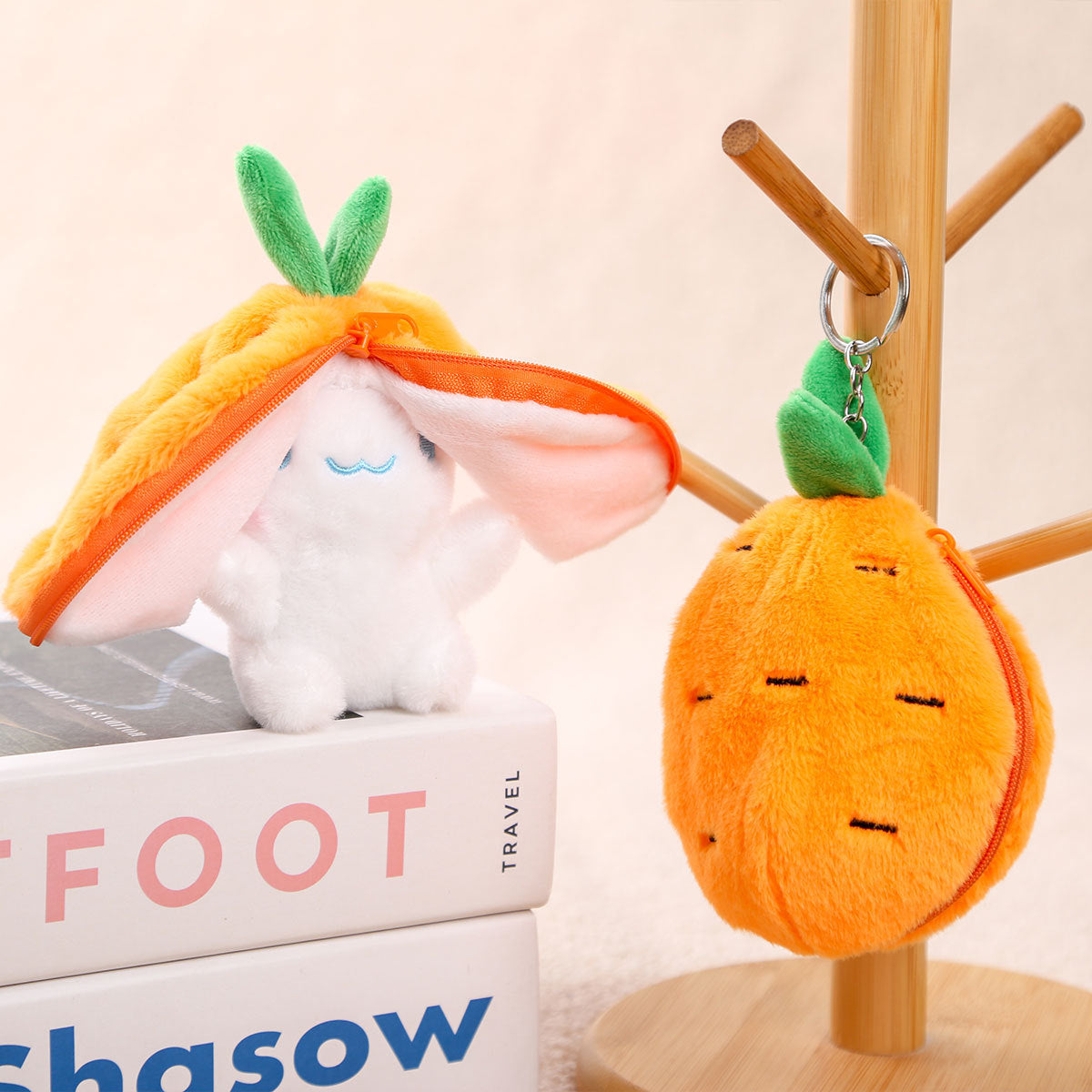 Kapibala Doll Fruit Bag Transforms Into A Little Rabbit Pendant Plush Toy Doll Bag Pendant Keychain