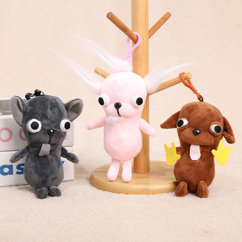 Chihuahua Chihuahau Chihuahua Plush Doll Pendant Cross-Border Best-Selling Foreign Trade Wholesale Keychain