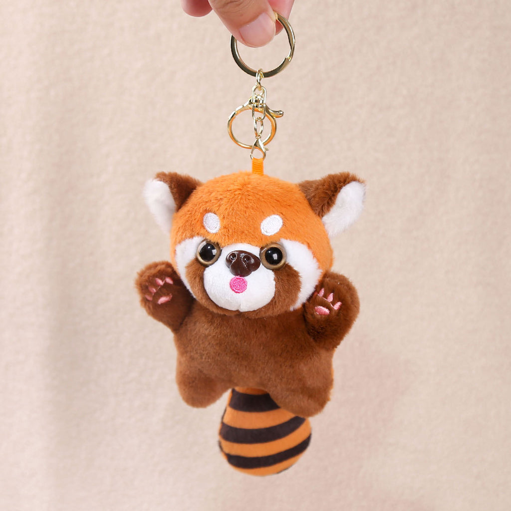 Standing Red Panda Pendant Cross-Border Doll Raccoon Doll Plush Toy Bag Pendant Couple Cloth Doll