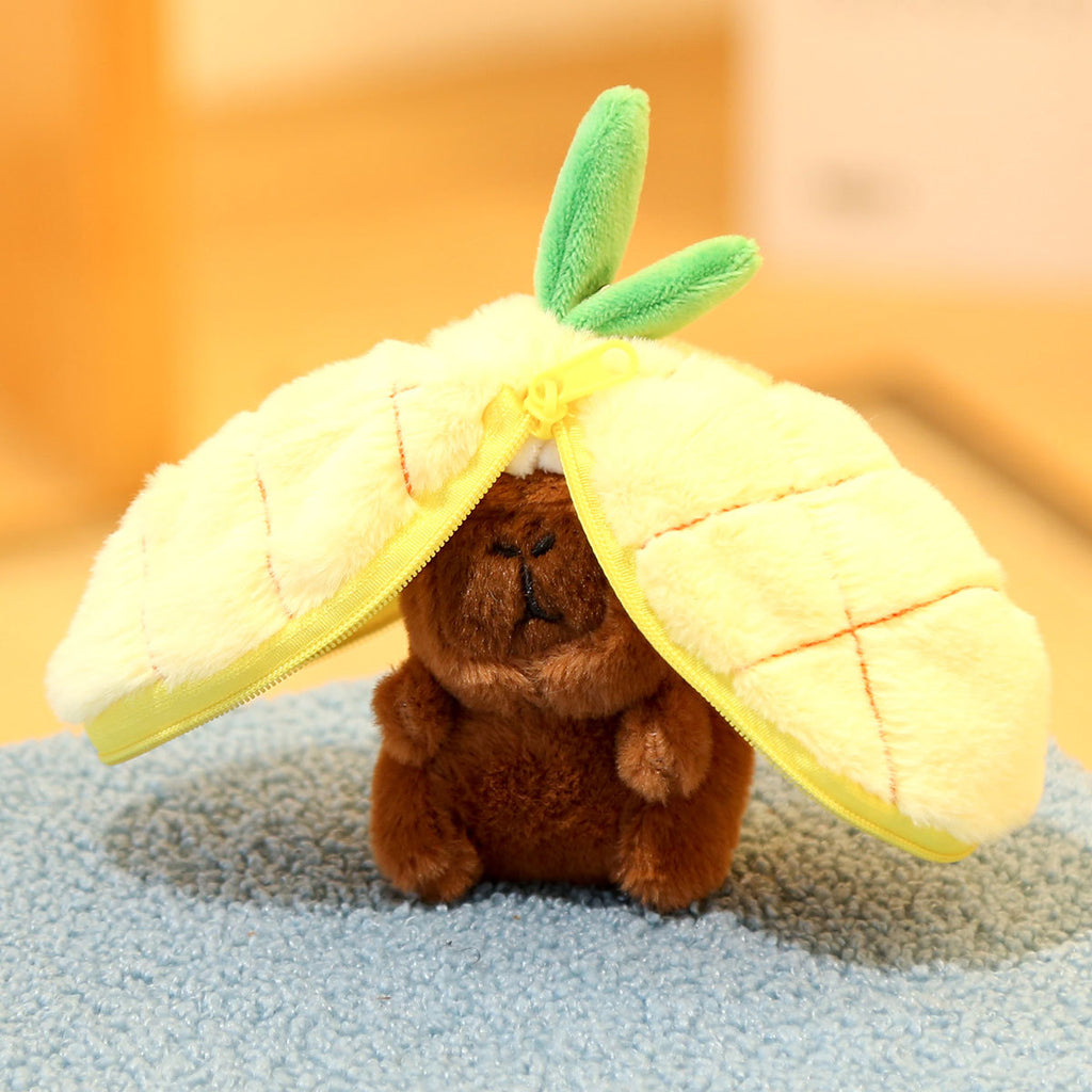 Fruit-Themed Capybara Plush Keychain