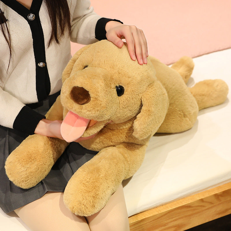 Seth Labrador Puppy Doll Simulated Golden Retriever Dog Doll Soft Bed Children'S Pillow Toy