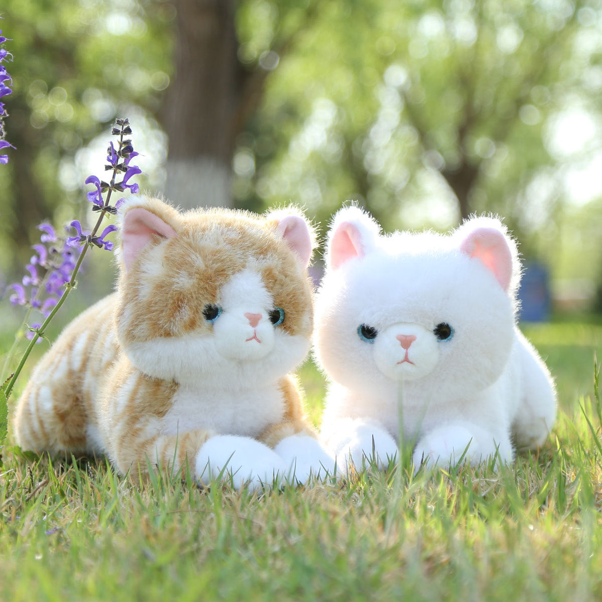Set Dudu Lying Down Silly Cat Doll Kitten Plush Toy Simulation Comfort Doll Girl Gift