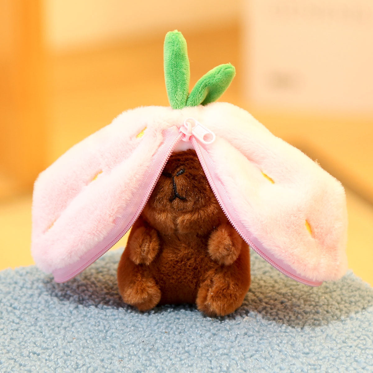 Kapibala Doll Fruit Bag Transforms Into A Little Rabbit Pendant Plush Toy Doll Bag Pendant Keychain