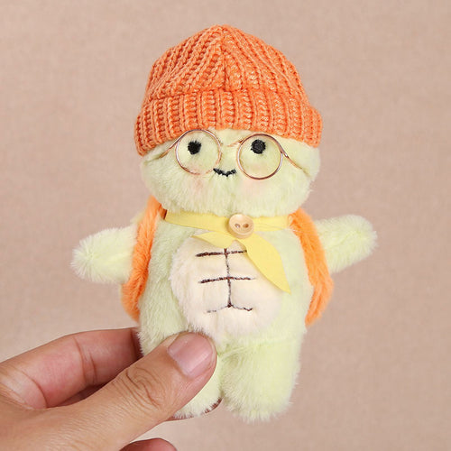 Fruit Turtle Hat Glasses Little Turtle Pendant Plush Toy Doll Bag Pendant Keychain Rag Doll Doll