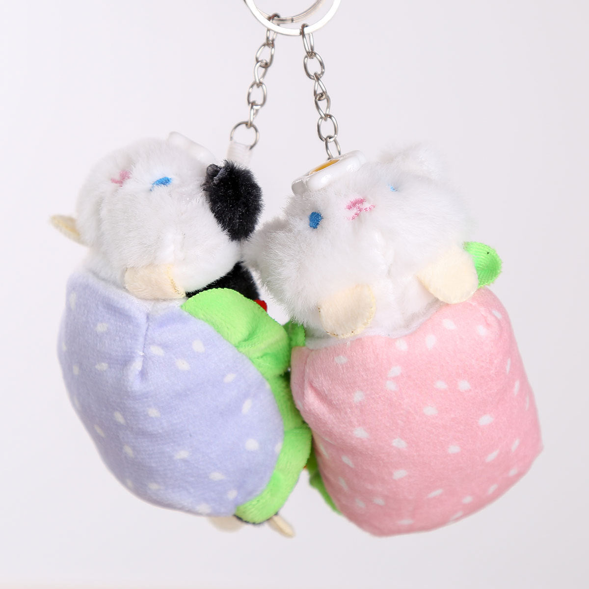 Cute Poached Egg Hot Dog Plush Toy School Bag Pendant Doll Keychain Creative Gift Ornament Women Wholesale