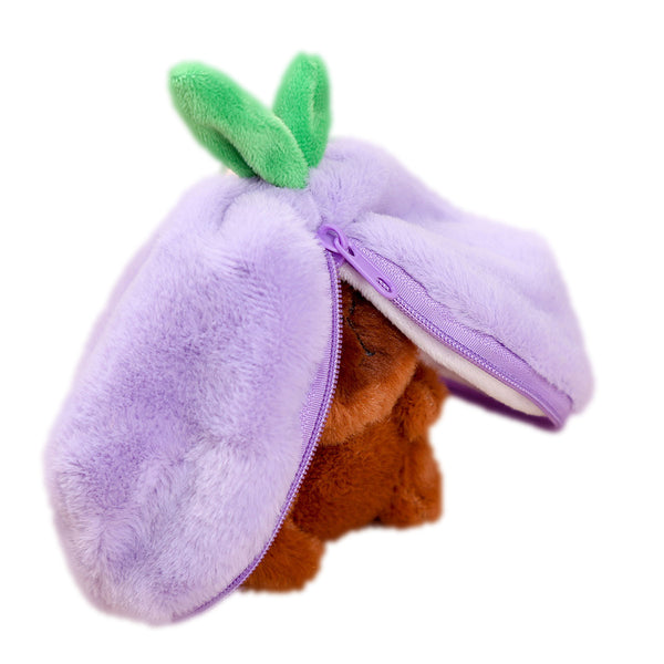 Fruit-Themed Capybara Plush Keychain