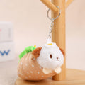 Cute Poached Egg Hot Dog Plush Toy School Bag Pendant Doll Keychain Creative Gift Ornament Women Wholesale
