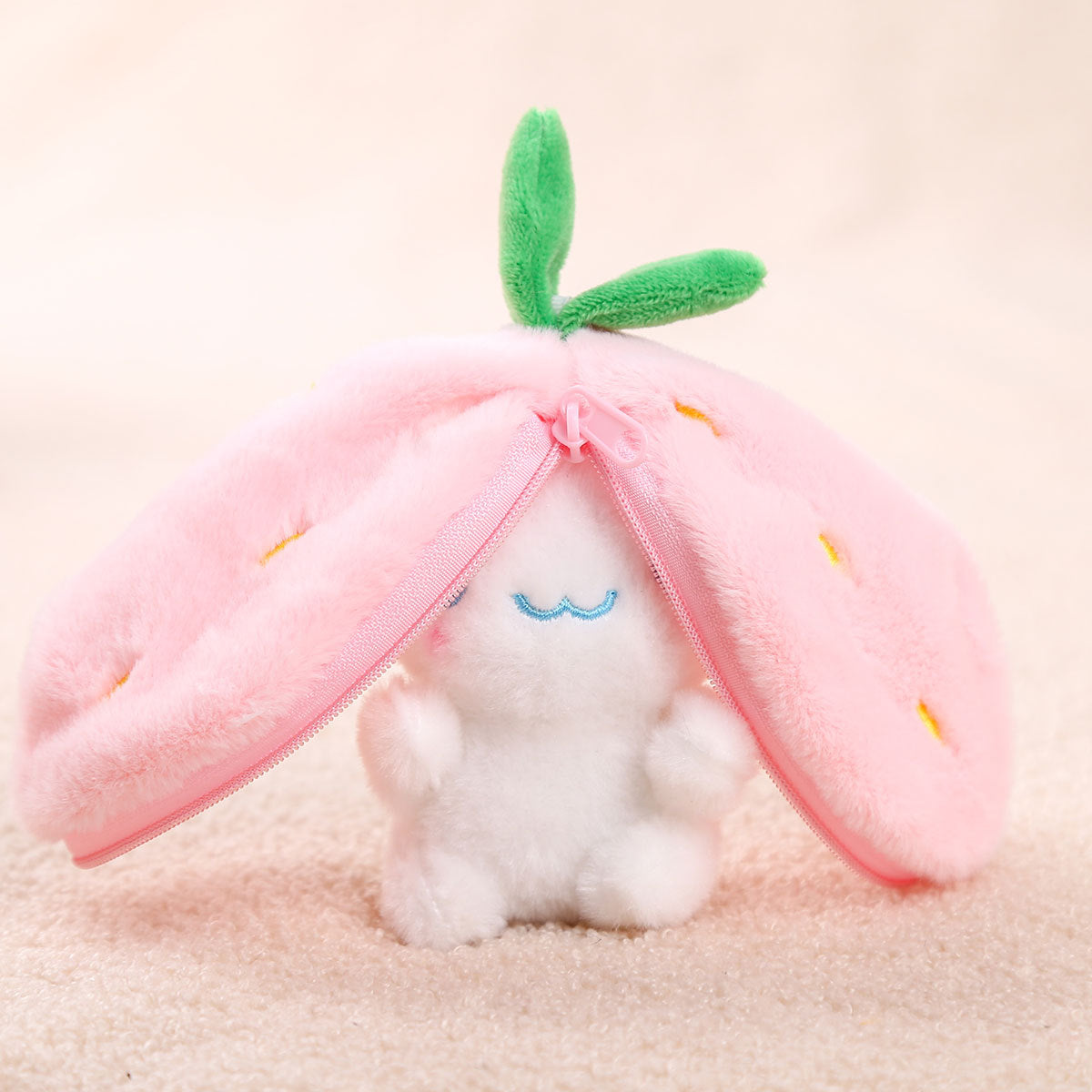 Kapibala Doll Fruit Bag Transforms Into A Little Rabbit Pendant Plush Toy Doll Bag Pendant Keychain